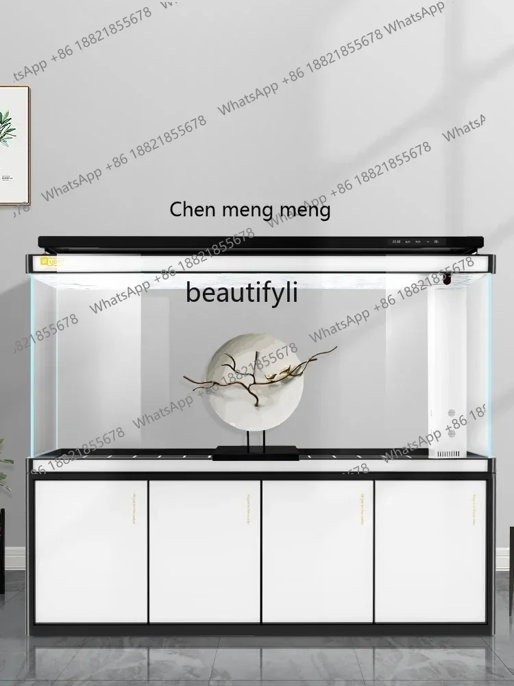 

ss cn8350 ss 8350 Living Room New Large Dragon Fish Tank 2 M Super White Glass Aquarium Bottom Filter Screen Office