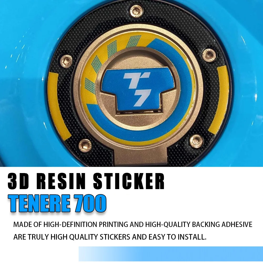 

For Tenere 700 2025 Accessories T700 Rally Tenere700 Stickers Motorcycle Fuel Cage Protection 3D Resin Stickers