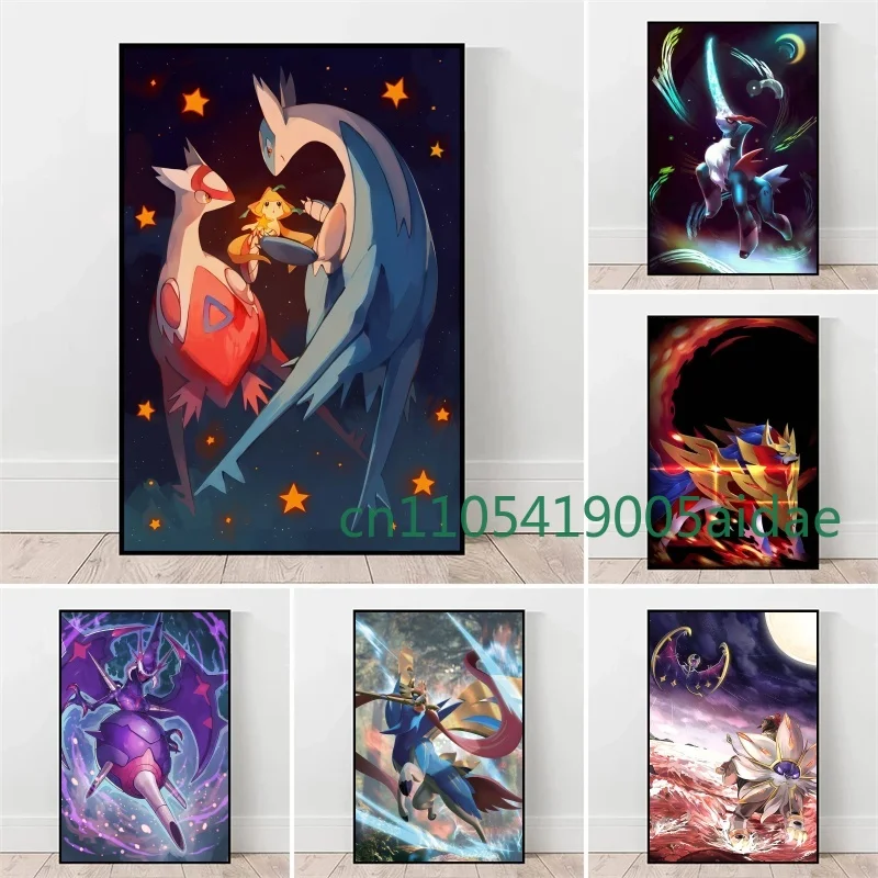 

Pokemon Canvas Artwork Painting Charizard Squirtle Hanging Friends Gifts Picture Decorative Classic Poster Home Decor Kid Gift