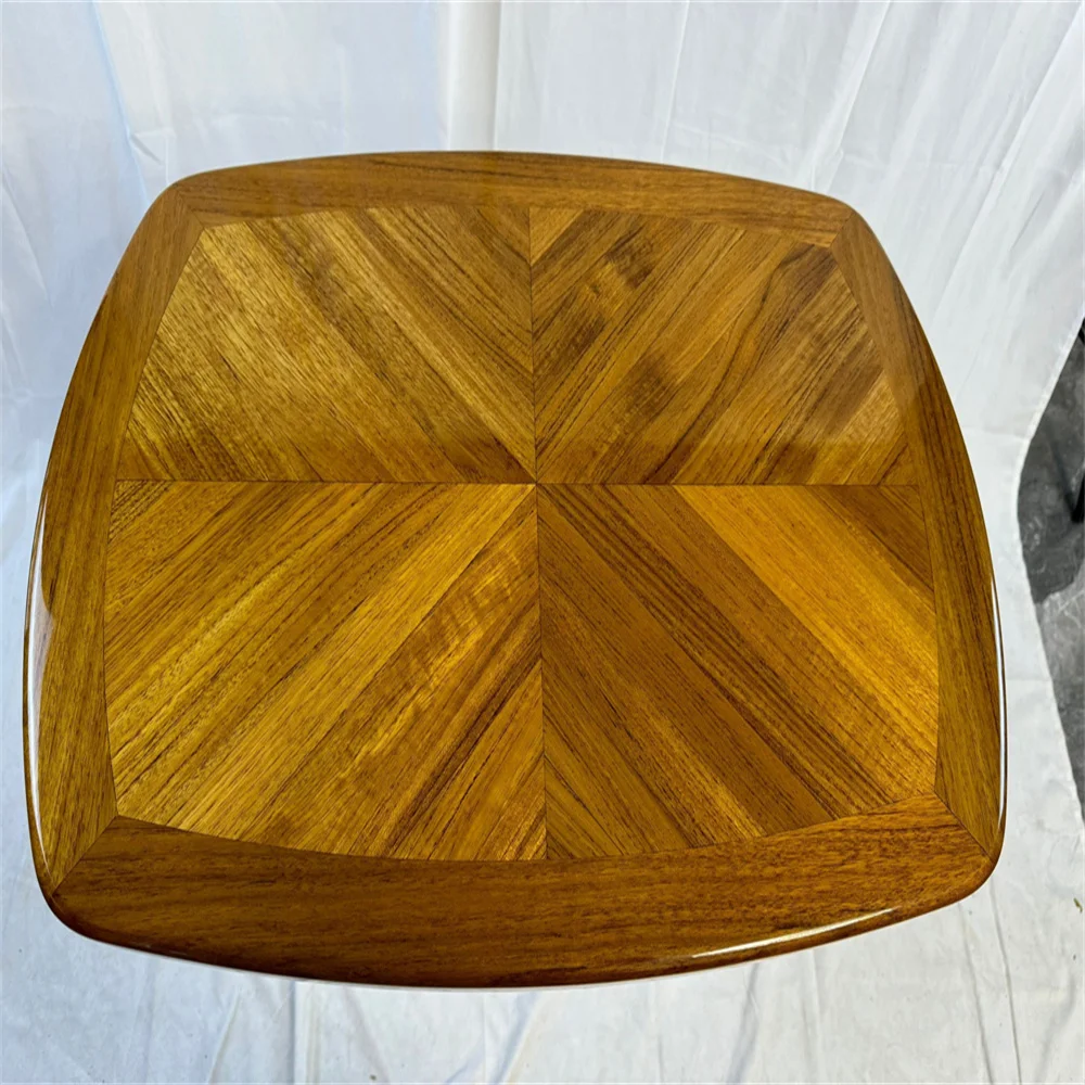 High Gloss Varnished Teak Table Top 440x600mm,17.3x23.6 Inch Barrel Shaped Marine Boat Yacht RV TGH4560