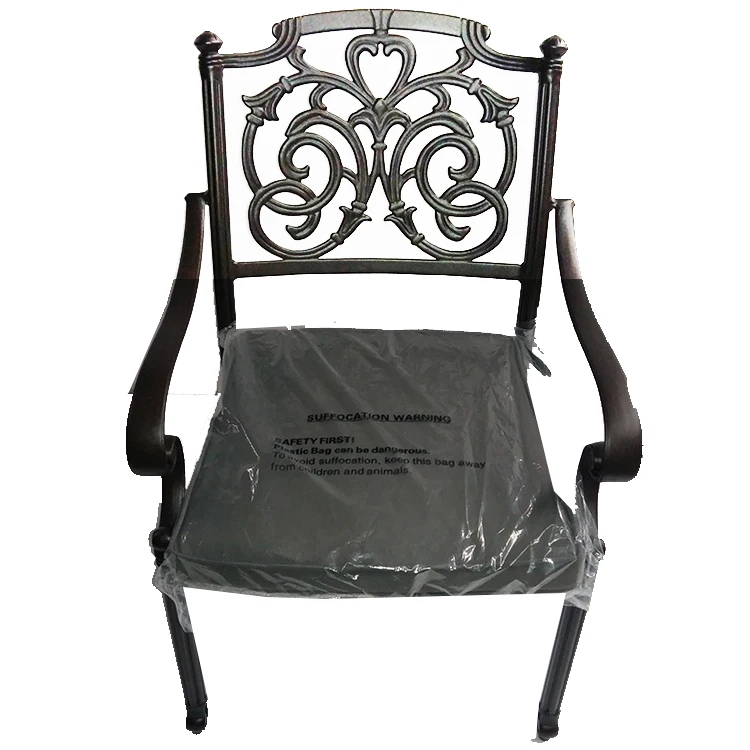 luxury outdoor high back dinning chair heavy duty garden furniture