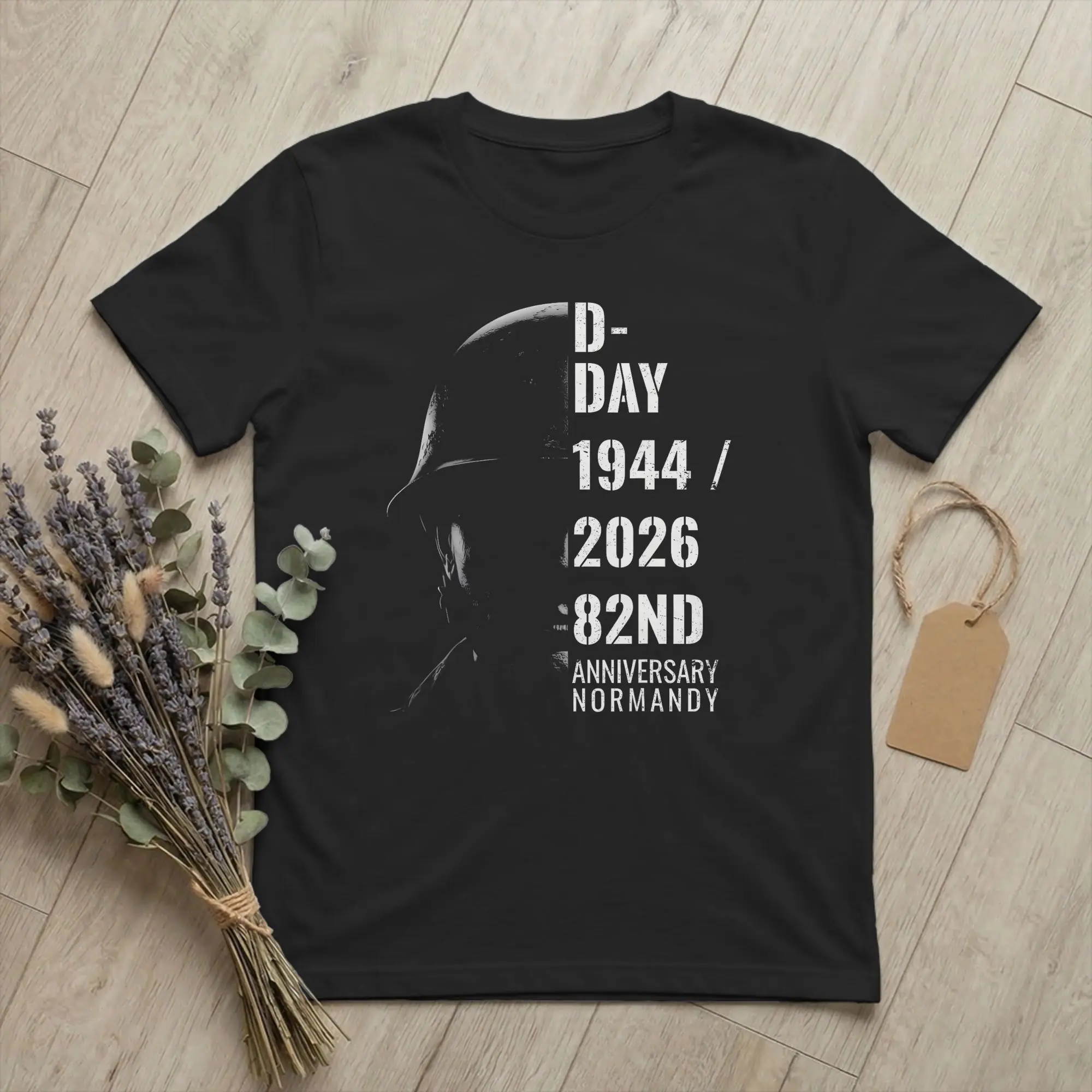 Awesome D-Day 82nd Anniversary 1944 -2026 Normandy T-Shirts for Men O Neck Cotton T Shirt  Short Sleeve Tee Shirt Party merch