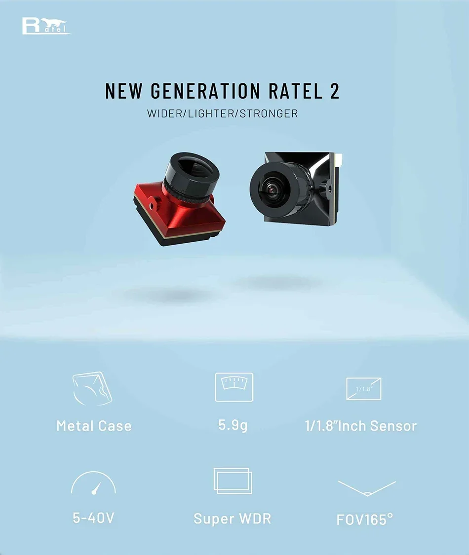 Caddx Ratel 2 FPV-Kamera 1200TVL 2,1mm Objektiv 16:9 4:3 NTSC PAL Super WDR FPV Racing Freestyle Drohne Quadcopter Brushless Teile – Detail 1