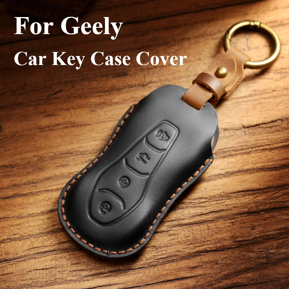 

Car Key Case Cover Shell For Geely Boyue PRO Azkarra FY11 Atlas Pro New Emgrand GS X6 SUV EC7 Key Case Shell Keyring Keychain