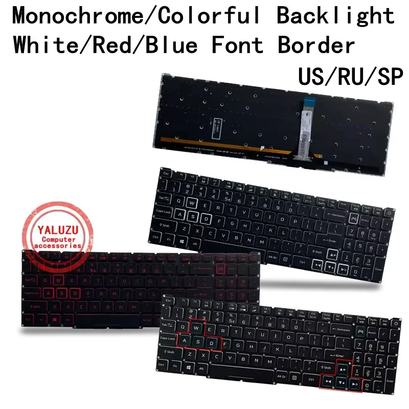 US/RU/SP Laptop Keyboard For ACER AN515-45 AN515-46 AN515-57 AN515-53 AN515-56 AN515-57 AN515-58 AN517-55 AN517-57 N22C1