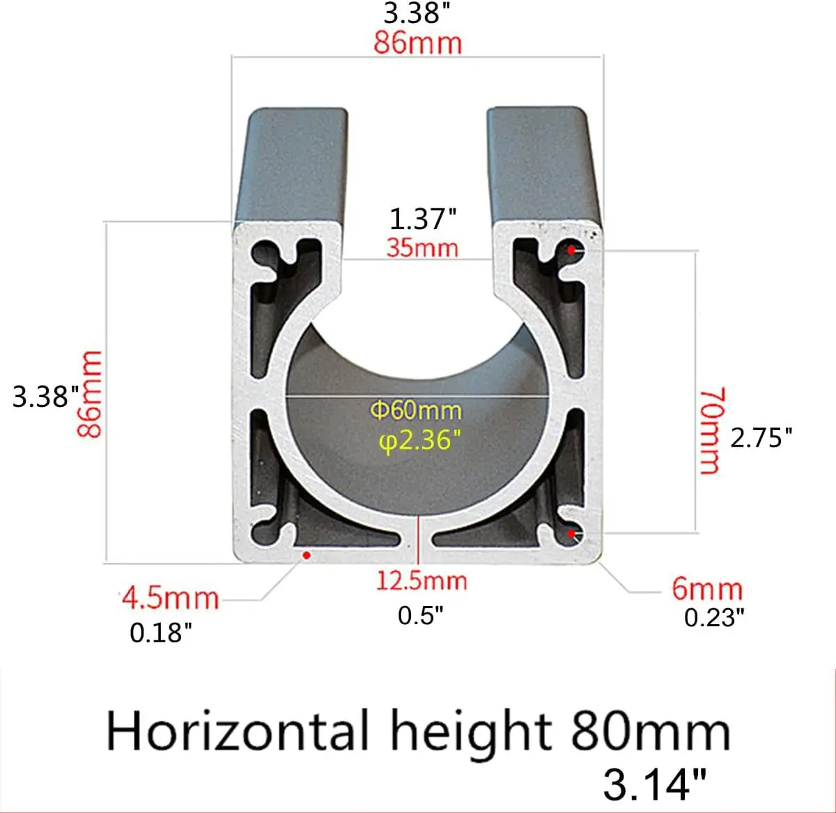 Aluminum 86 Nema34 Stepper Motor Mounting Bracket Mount Base Support Plate Holder Clamp CNC Accessories