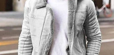 Men Autumn Winter Coat Faux Leather Long Sleeve Solid Color Turndown Collar Zippers Casual Warm Comfortable Regular Standard Fit