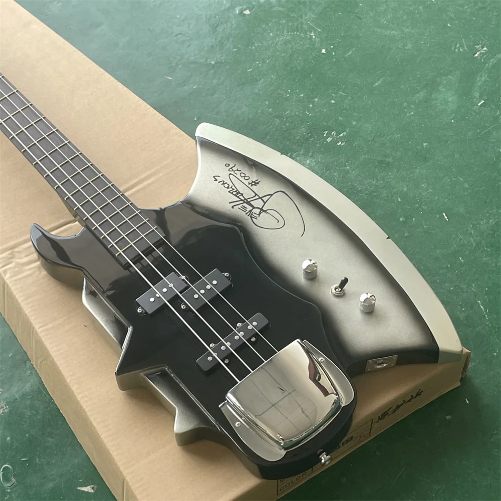 In Stock Free ShippingForestwind guitar Gene SIMMON Axe 4 strings Bass Electric musical instrument shop Real picture electric