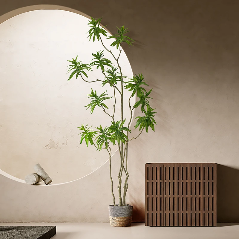 

Simulation Plant Lily Bamboo Green Plant Big Potted Fake Tree Landing Pieces Shooting Props Photo Room Decor Aesthetic