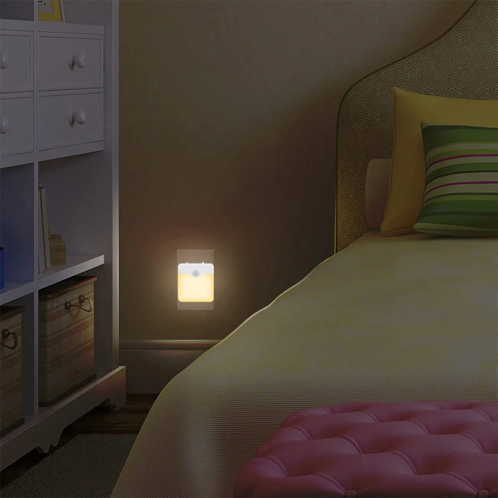 Motion Sensor Night Light LED Wireless Night Lamp US EU UK AU Plug Energy Efficient Dimmable Sensor Stairway Lamp for Bedroom