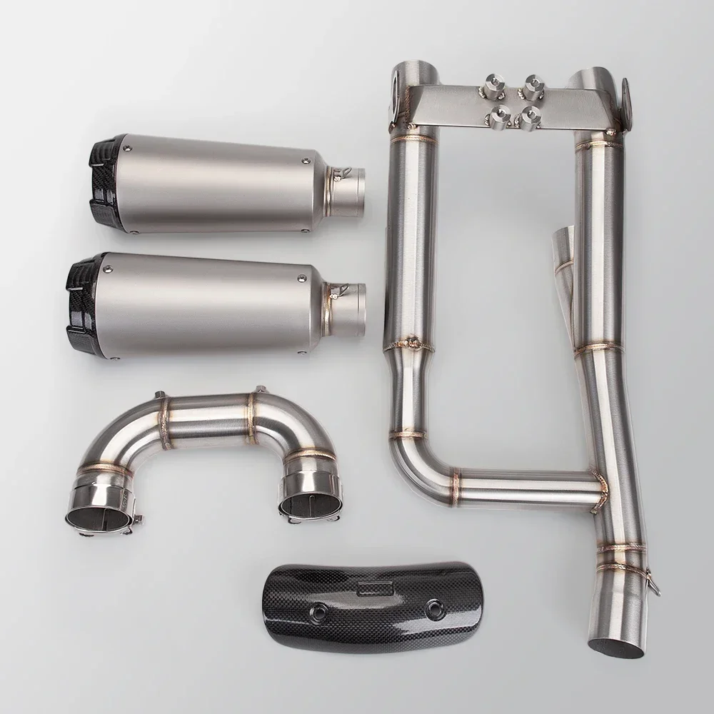 

Motorcycle Exhaust Pipe High Quality Double Outlet Side Muffler Full End Link Pipe For NINJA ZX-25R ZX25R ZX 25R Upgrade Kit Sin