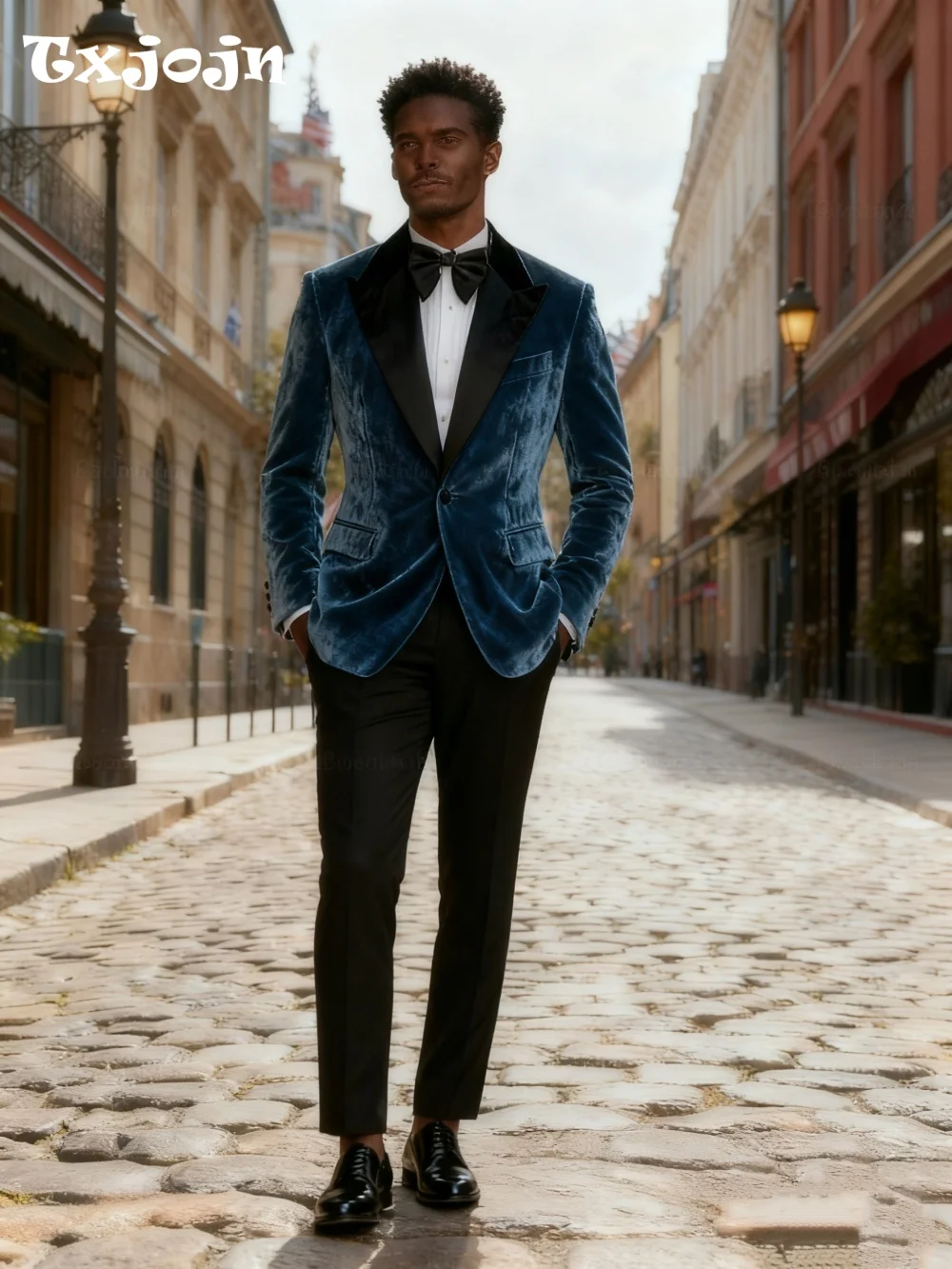 

Stylish Velvet Men's Suit Set For Groom Graduation Business 2026 2PCS Elegant New Year Suit Customized Trajes Para Hombre