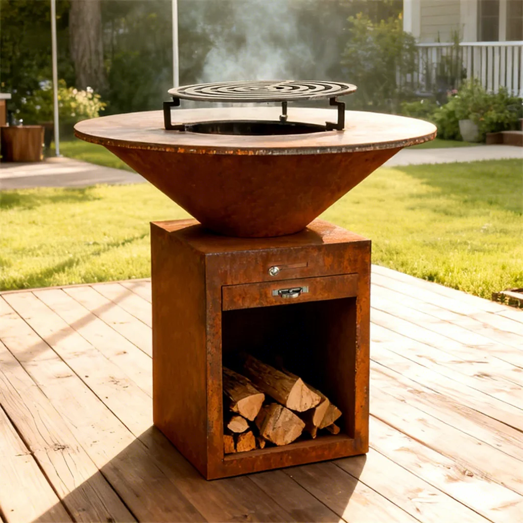 Outdoor Corten Steel Bbq Grill Corten Steel Bbq Corten
