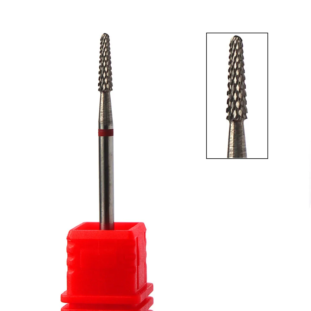 Foret à ongles en carbure de tungstène, fraise, polissage, bavure propre, accessoires de lime à ongles, outils d'attrition de manucure électrique 1 pièce