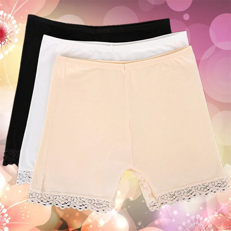높은 허리 대나무 면 속옷 여성용 플러스 사이즈 팬티 반바지 안티 라이트 안전 바지 편안한 통기성 이너웨어