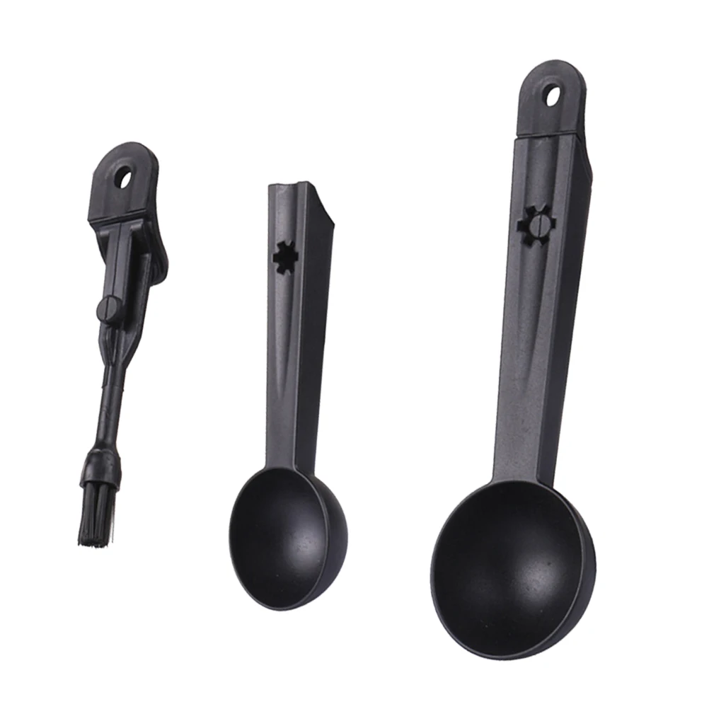 

Coffer Spoon Coffee Cleaning Brush Espresso Spoons Measure Tool 30ml Black BPA Free Plastic Storable Kitchen Hook