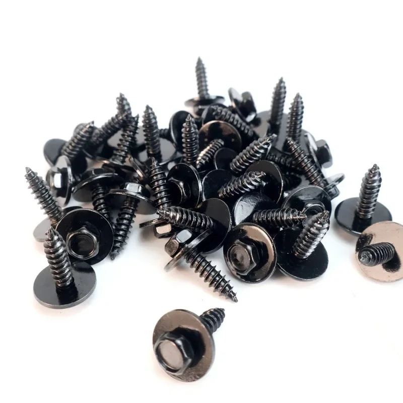 

Саморезы, 20 шт., защита двигателя, металлические гайки/винтовые шайбы, U-образные винты для автомобильного крыла, бампера с крестообразной головкой