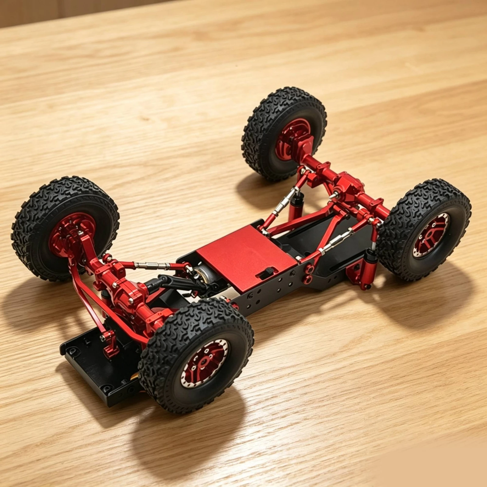 Front and Rear Axles Aluminum Alloy Complete Axle Assembly RC Axle with Gears Hardened Lightweight for Hobbyists