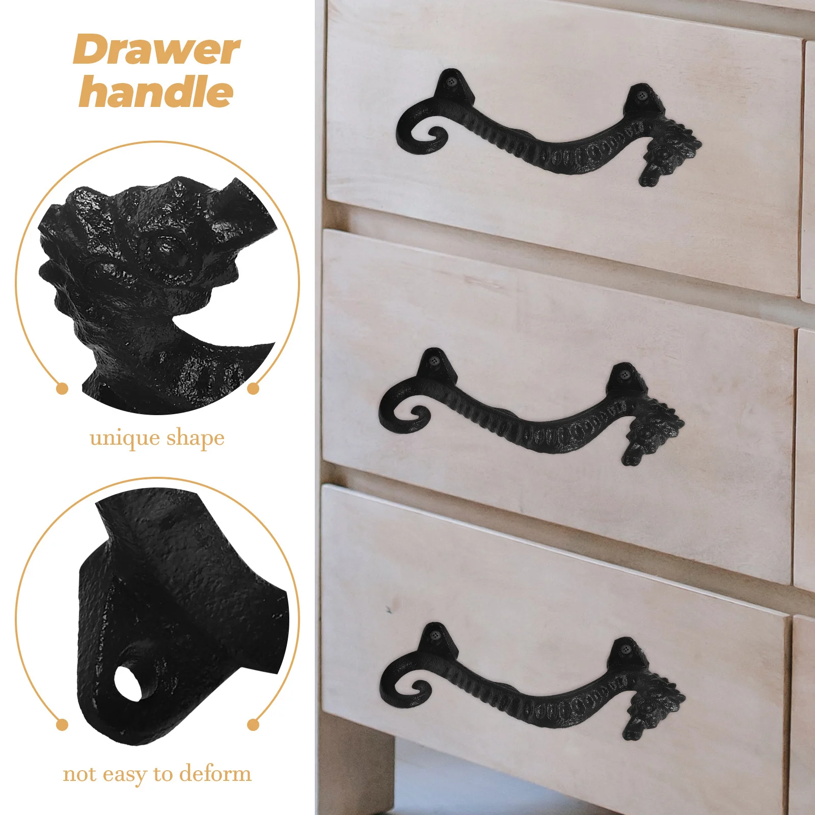 

Creative Vintage Classical Furniture Door Handle Decorative Metal Cabinet Door Pull Retro Drawer Dresser Handle