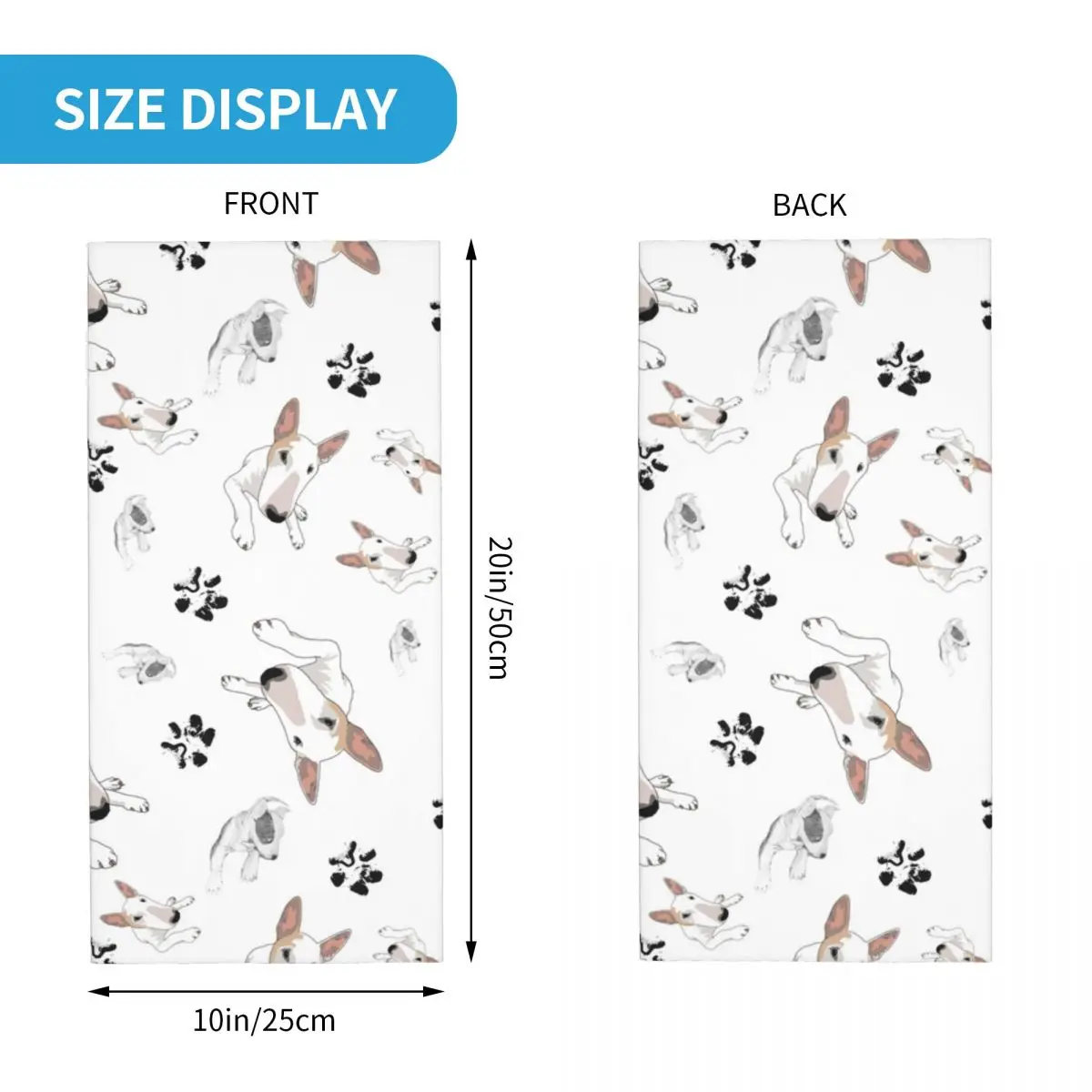 Bull Terrier Dog Bandana Neck ghetta stampato Balaclavas Face sciarpa fascia multifunzionale escursionismo per uomo donna adulto all'aperto