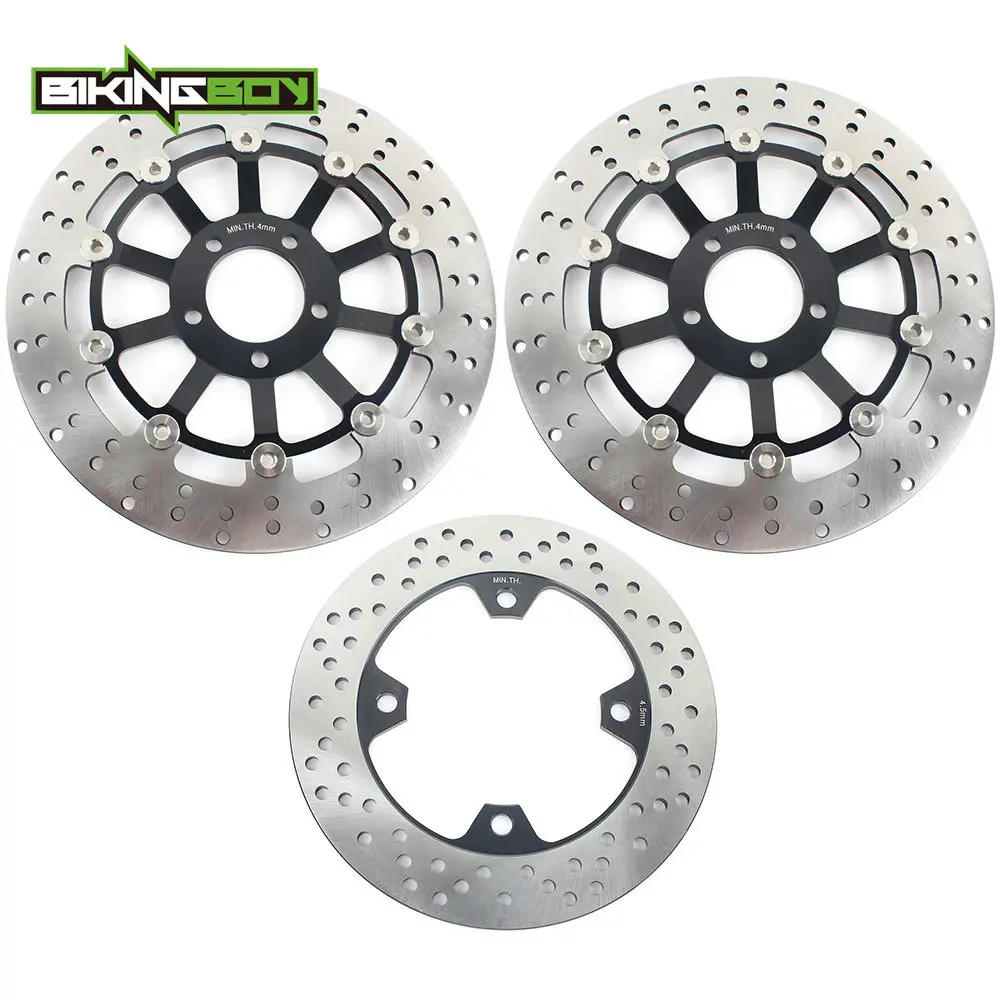 BIKINGBOY Front Rear Brake Discs Rotors Disks For Ninja ZX6R 98-01 ZX9R 1998 99 Z 750 2004-2006 Z750 S K5 K6 Z 1000 03 04 05 06