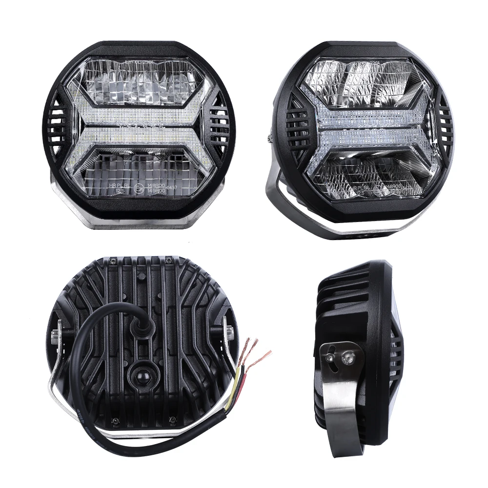 1Pair E-mark 5.7 Inch LED Work Lights 84w 12V 24V Flood Light Bar for Truck Pickup Off Road 4x4  ATV UTV Boat Auxiliary Light