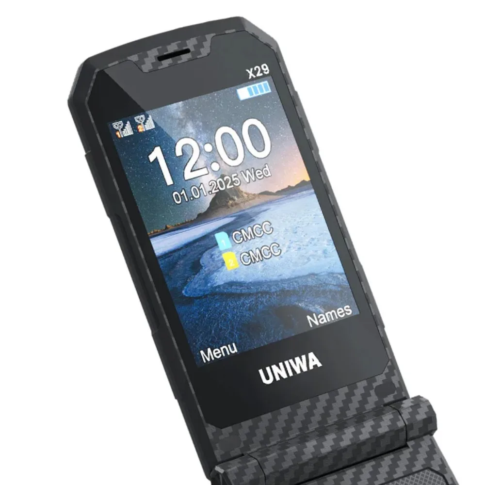 UNIWA X29 Big Push-Button Loud Phone Senior Flip Mobile Phone GSM Dual Sim Russian Arabic Keyboard Old People Flip Feature Phone