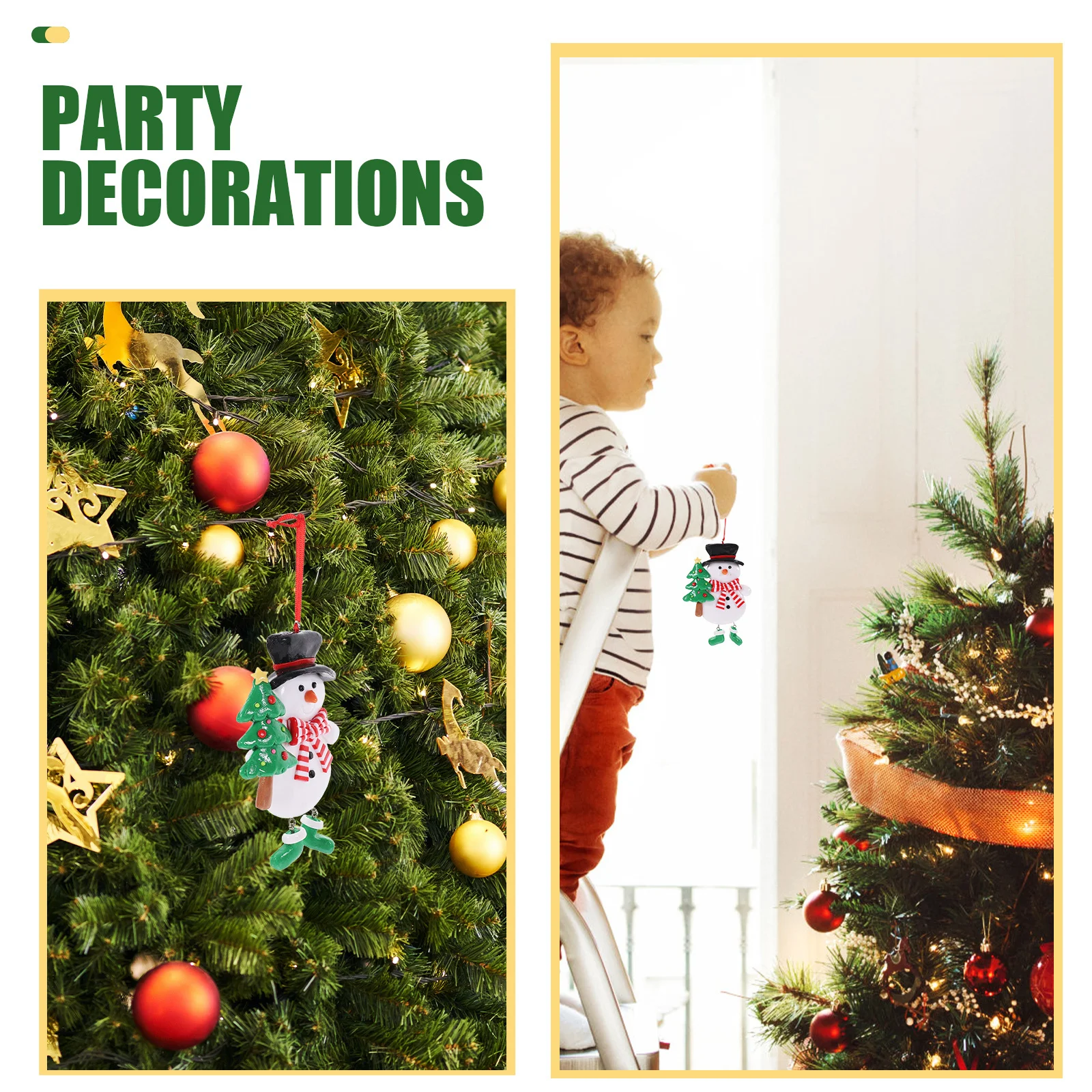 

Christmas Tree Hanging Ornament Set of 6 Cute Xmas Decorations for Holiday Party Home Tree Decoration Supplies