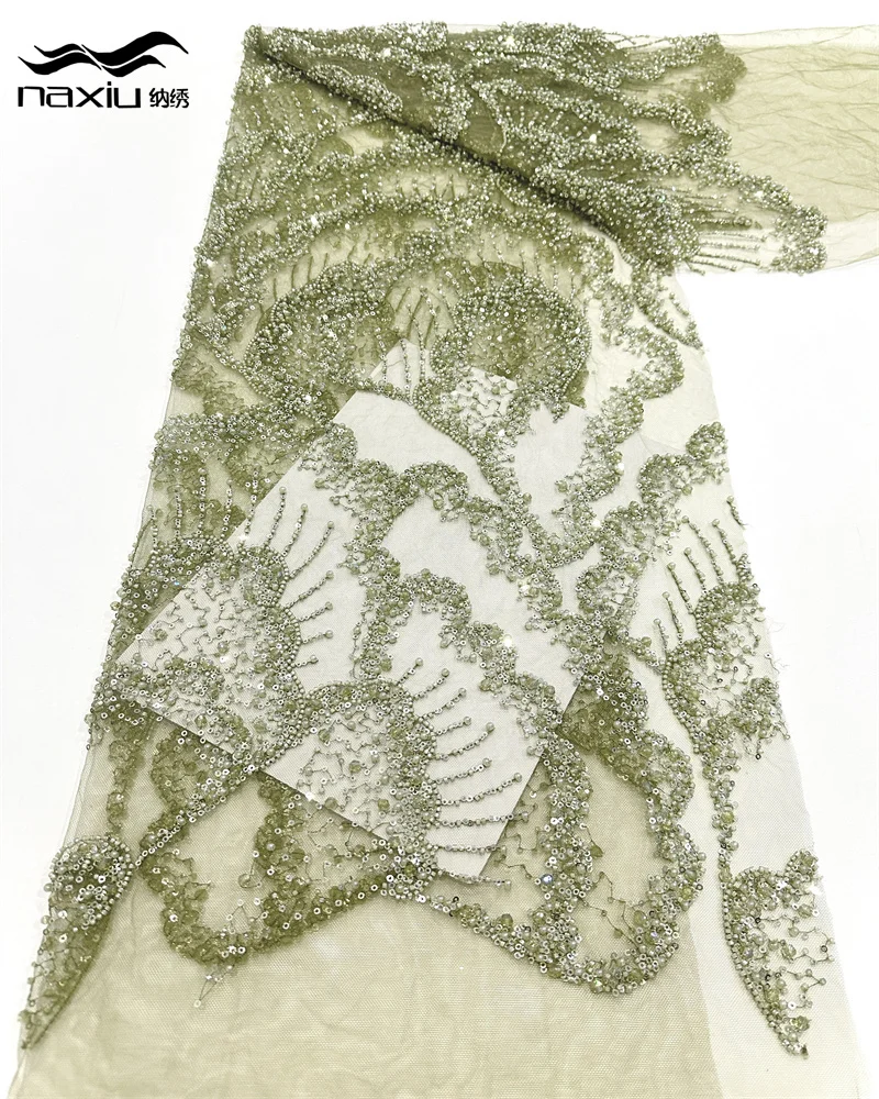 ماديسون الأفريقي الخرز الثقيل أقمشة الدانتيل 2025 جودة عالية النيجيري الترتر الفرنسية تول مواد النسيج لحفل الزفاف