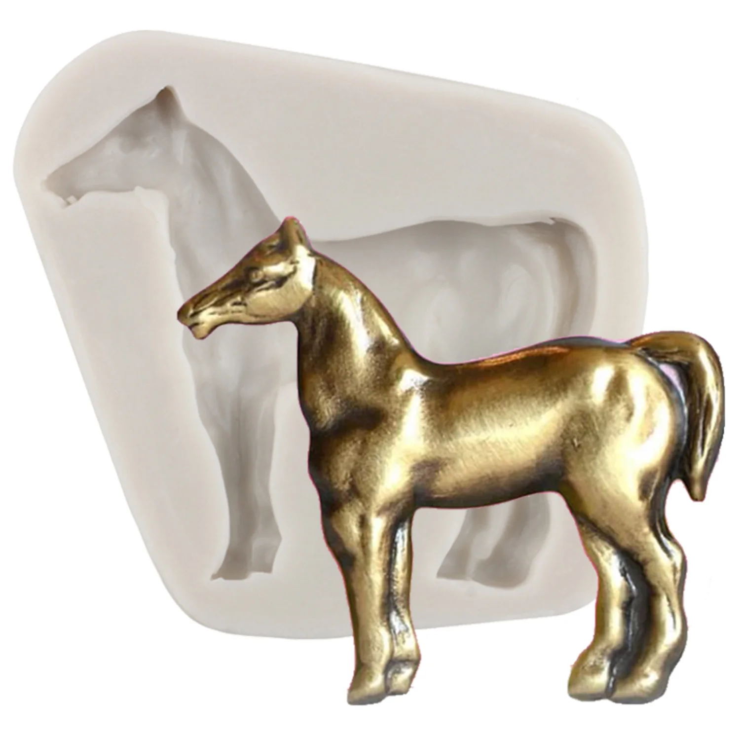 Horse Silicone Molds Animals Fondant Cupcake Topper Cake Decorating Tools Cookie Baking Candy Clay Chocolate Gumpaste Moulds