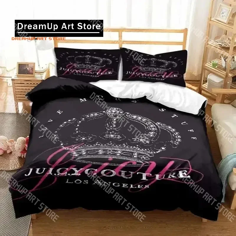 2026 3D Print Fashion J-Juicy Crown Couture Bedding Set Boys Girls Twin Queen King Size Duvet Cover Pillowcase Bed Boys Adult Be