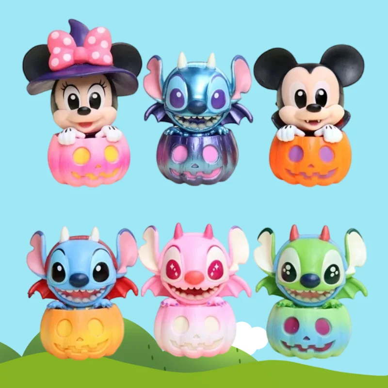 

Disney Stitch слепая коробка Микки Маус и Стич друзья тыква серия фигурка модель нарядная кукла украсить игрушка guessGift