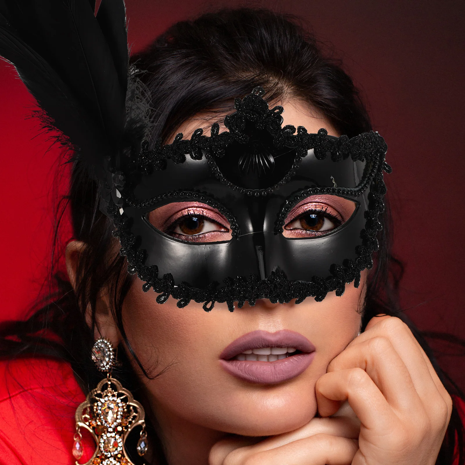 

2 шт., маскарадная маска, шлейфы на половину лица, украшение, карнавальная маска для косплея, вечерние женские аксессуары, женские маски для косплея