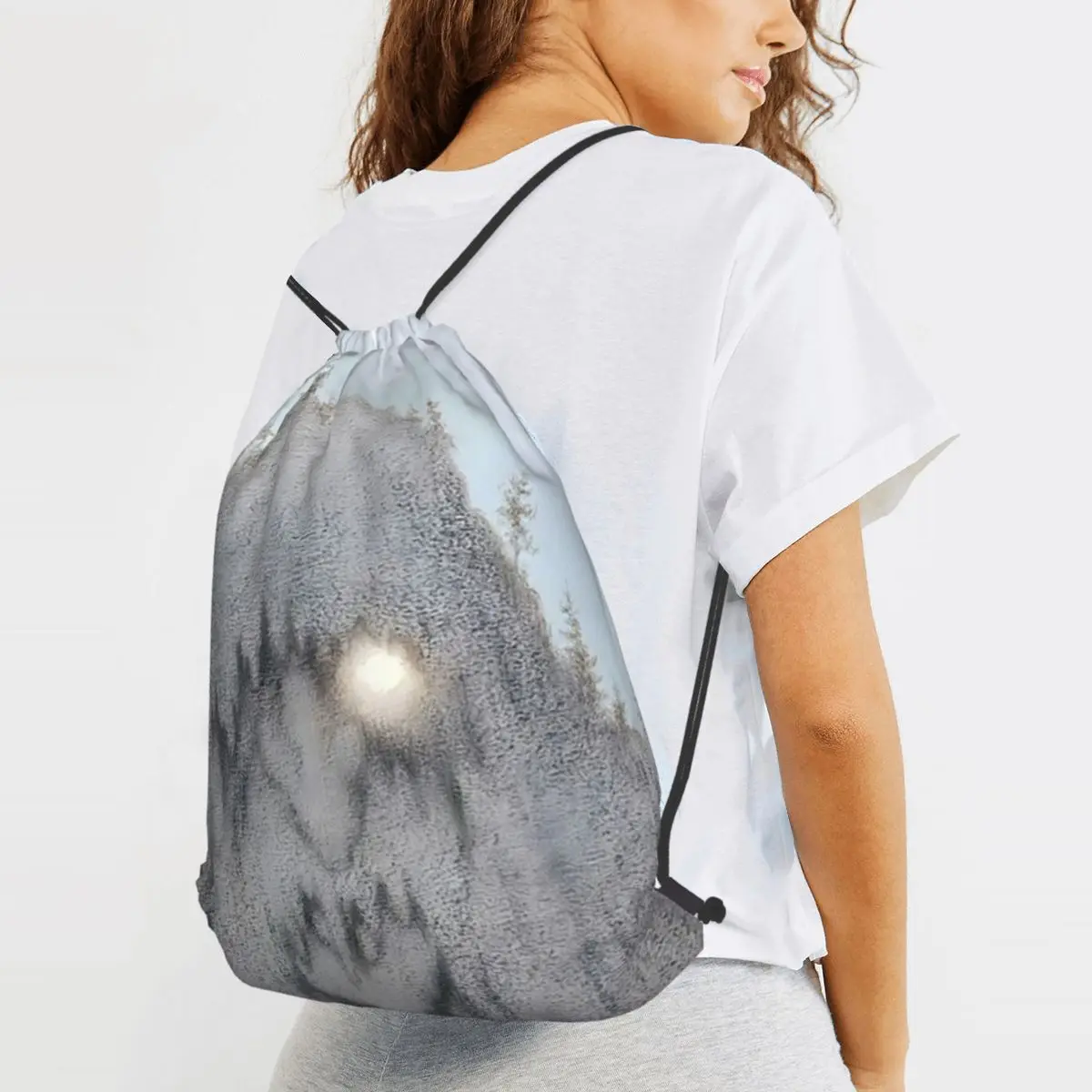 Remastered Vintage Forest Troll By Theodor Kittelsen Backpacks Portable Drawstring Bags Storage Bag Book Bags for Travel Student