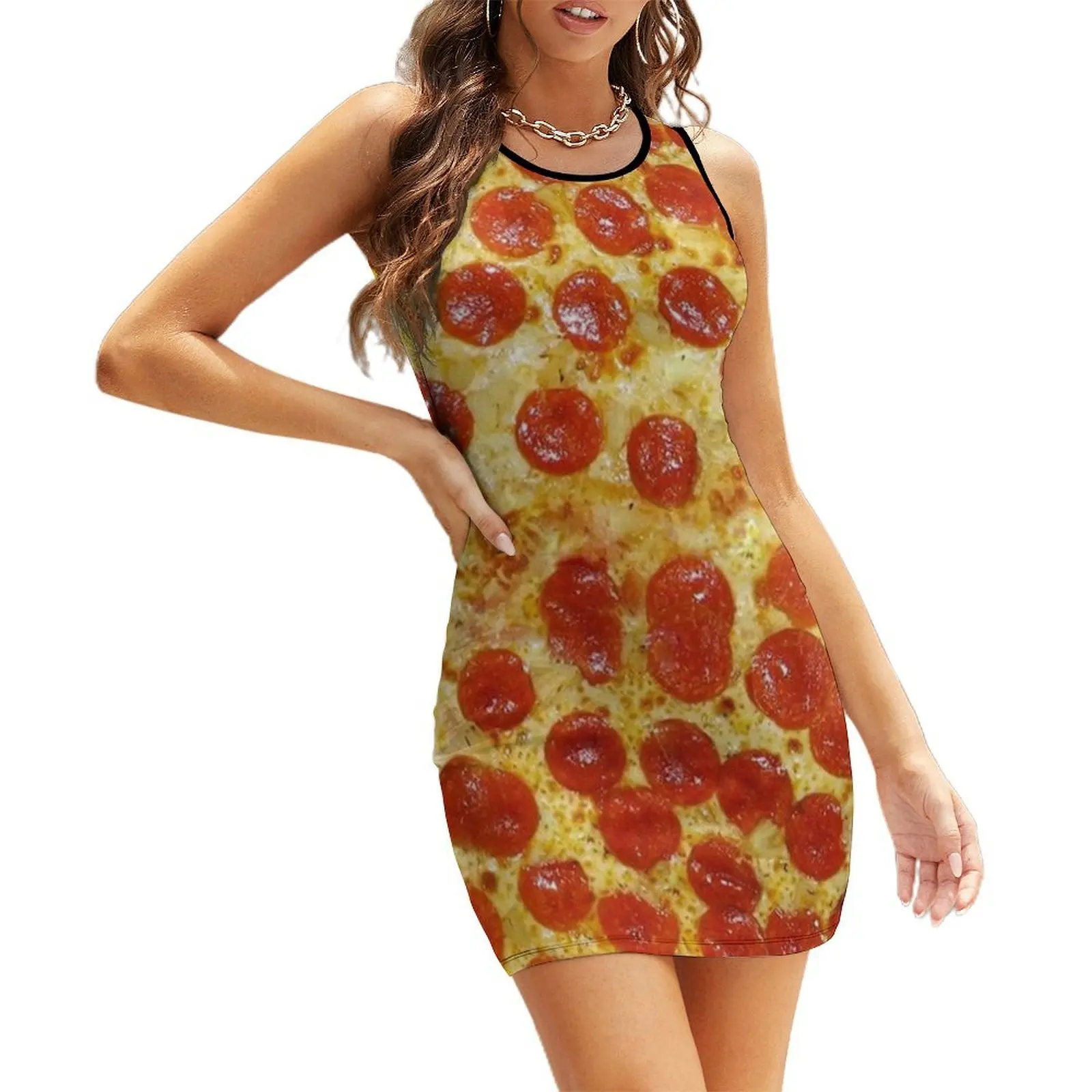 

pizza Sleeveless Sundress summer outfits for women 2025 dresses for woman 2025 elegant women's sets