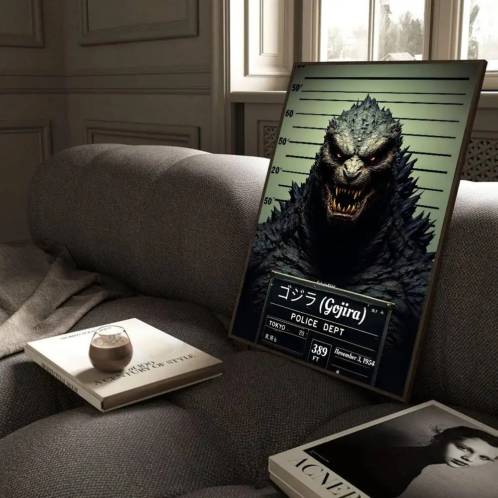 G-GoDZilla Self-adhesive Art Poster Retro Kraft Paper Sticker DIY Room Bar Cafe Stickers Wall Painting view 5