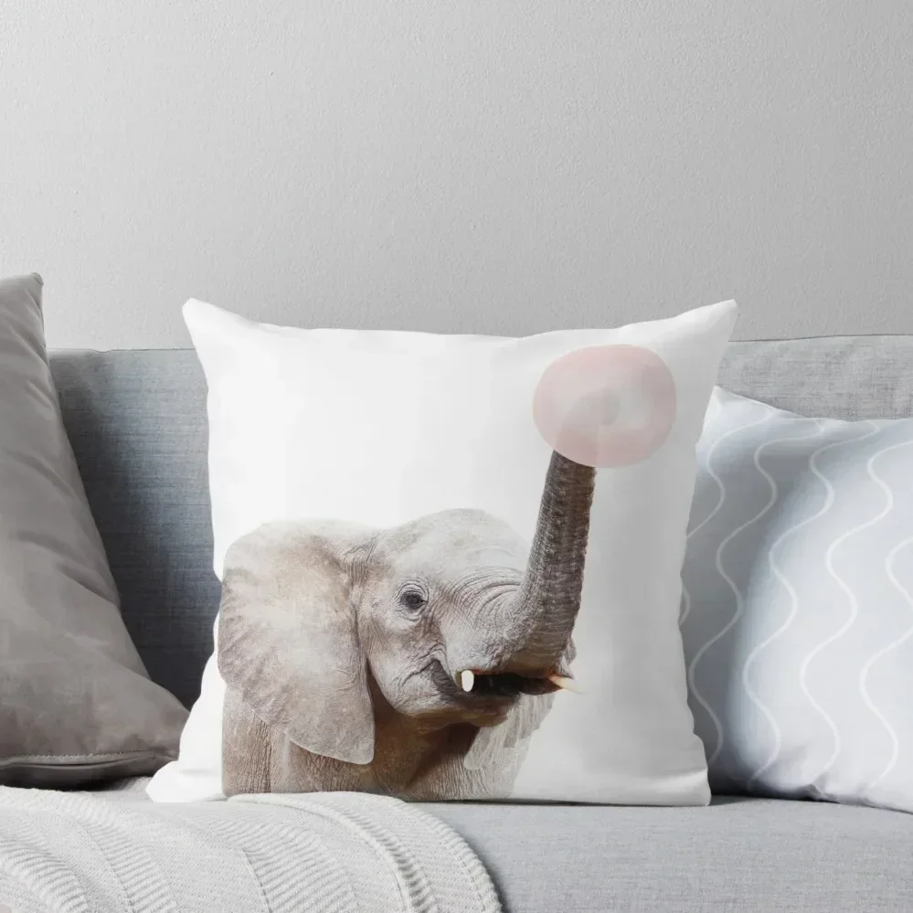 Bubble Gum Elephant Throw Pillow Cushions For Sofa pillows decor home Pillowcase Cushion pillow