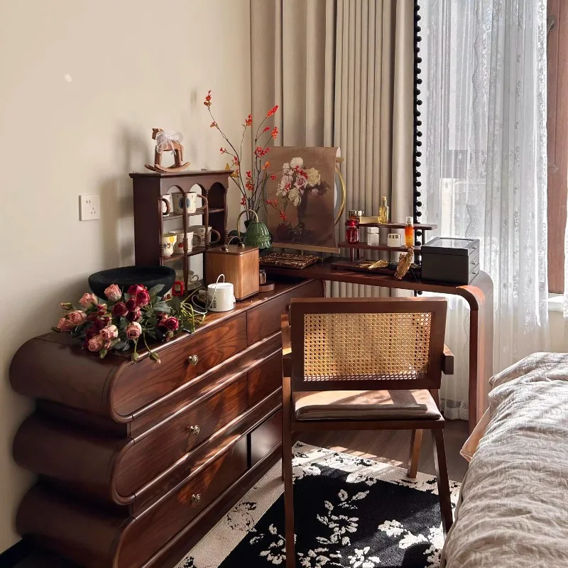 

Simple Drawer Vanity Table Dest Storage Nordic Solid Wood Makeup Vanity Desk Modern Europa Long Meuble Coiffeuse Furnitures