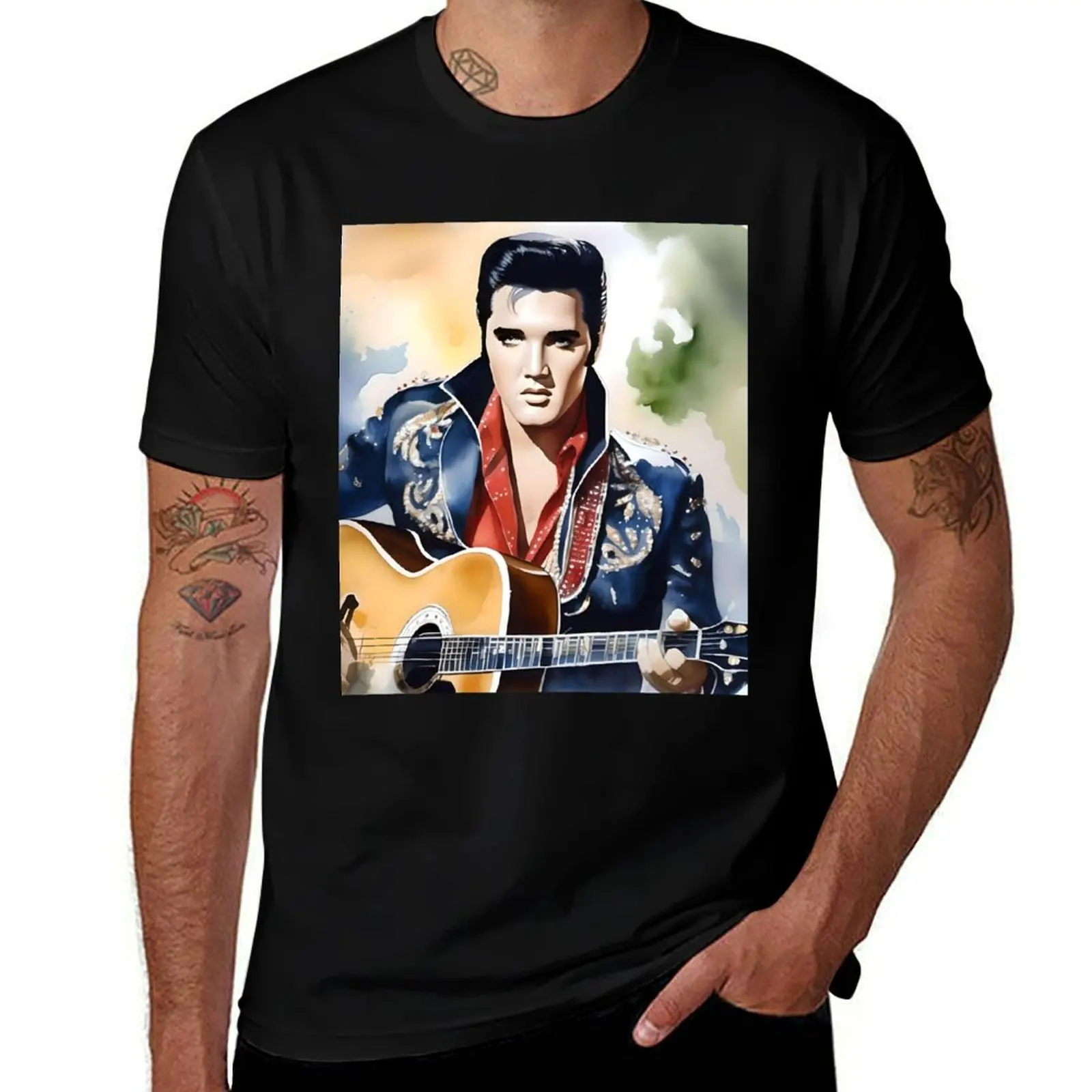 Memories of Memphis The King's Birthday Portrait A T-Shirt cheap stuff men t shirt