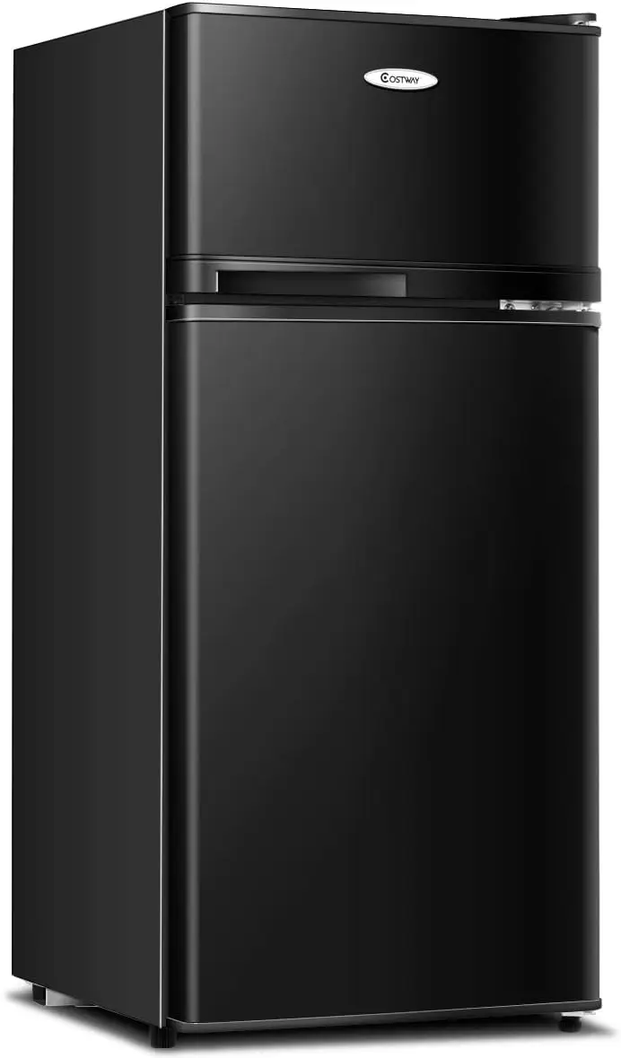 Compact Refrigerator, 3.4 Cu. Ft. Classic Fridge with Adjustable Removable Glass Shelves, Mechanical Control, Recessed H