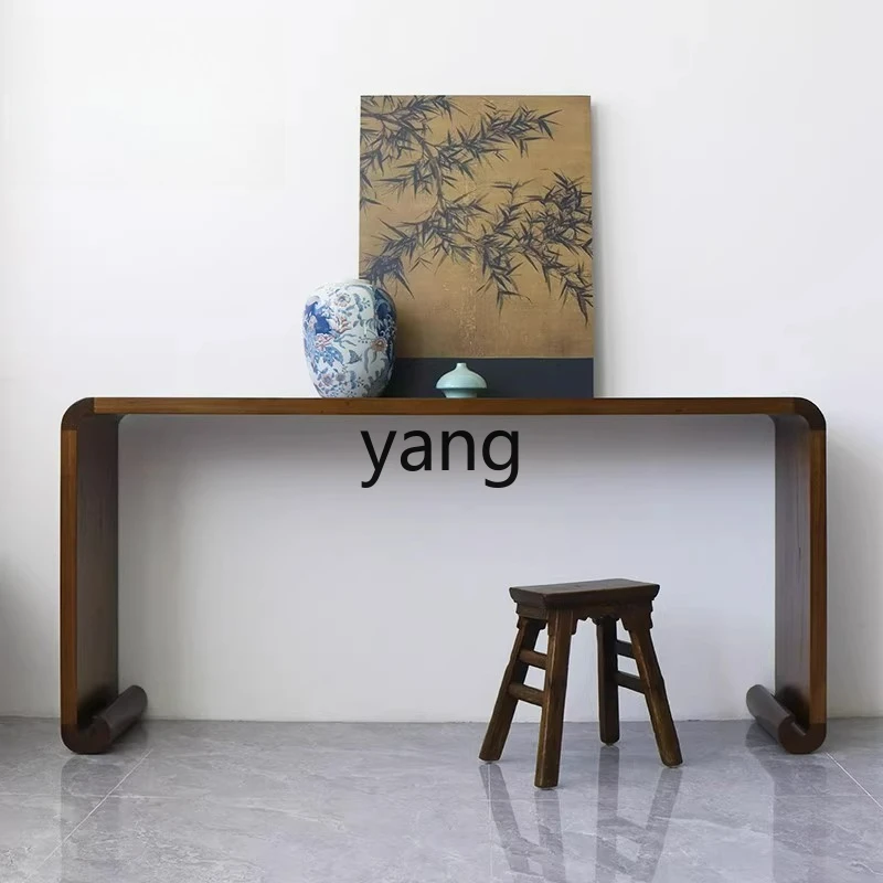 

LTT Chinese-style old elm strip table classical simplicity Song-style aesthetic strip case porch table partition table