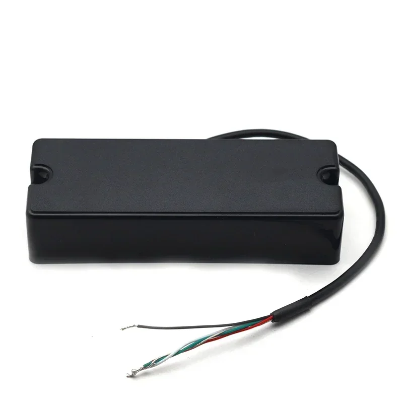 4/5/6-String Sealed Soapbar 2-Hole Bass Guitar Pickup 5 String Double Coil Humbucker Pickup 101*37.5mm Ceramic Magnet Black