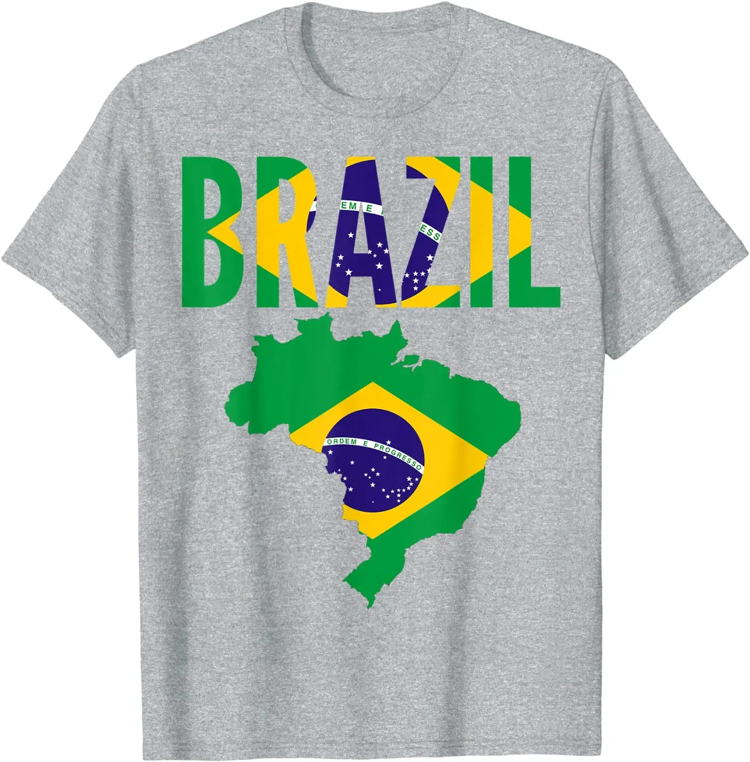 Brazilian Gift Brazil Country Map Flag T-Shirt 100% Cotton O-Neck Summer Short Sleeve Casual Mens T-shirt Size S-3XL