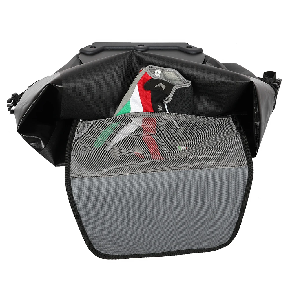 

25L Roll Mouth Closed Bag Waterproof Rear Seat Trunk Bag Adjustable Net Bag Large Capacity Travel Accessories