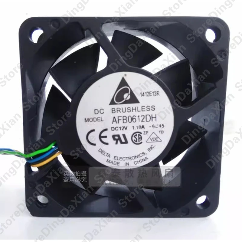D+ 1PCS For Delta AFB0612DH DC12V 1.10A 6CM 4-Wire PWM Cooling Fan 6025 60×60×25mm