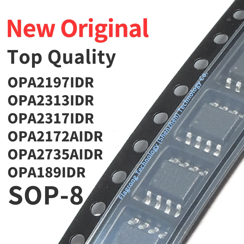 10 Pieces OPA2197IDR OPA2313IDR OPA2317IDR OPA2172AIDR OPA2735AIDR OPA189IDR SOP-8 Chip IC New Original