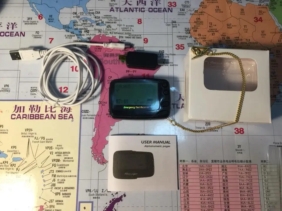 Imagem -03 - Programável Pager Alfanumérico Pager Pocsag Receptor de Texto de Emergência e Cabo para Mmdvm Dapnet Uhf Vhf