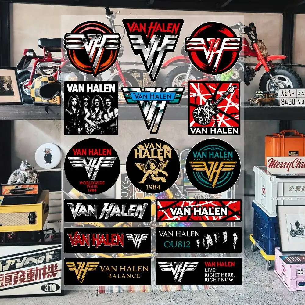 V-an Halen Aesthetic Graffiti Waterproof PVC Stickers for Car Motorcycle Skateboard Helmet Notebook