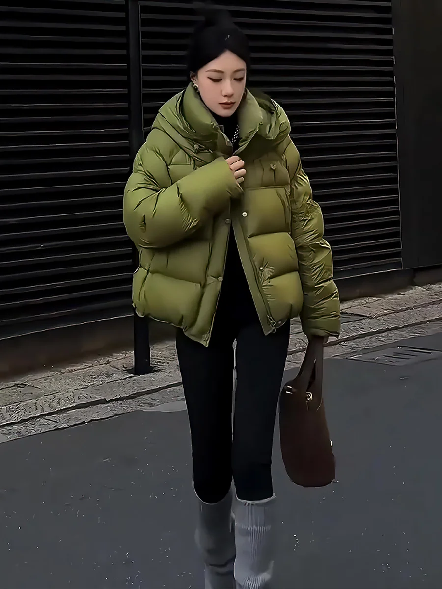Mujer ort Thiened blanco Du down Jaet invierno nueva llegada Dstring con capucha cálido moda viaje Sle Abrigo acolchado