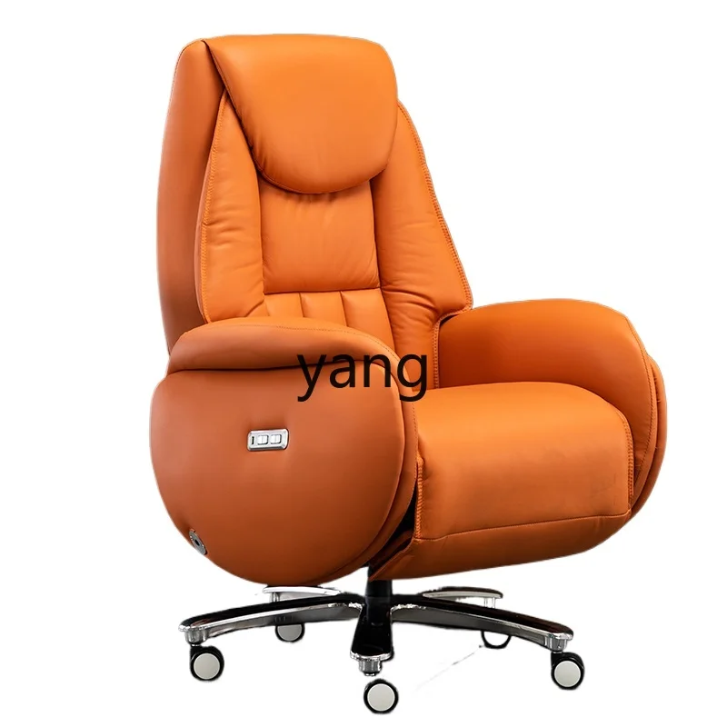 CX Electric Boss Computer Reclining Leather President Seat Comfortable Study Long Sitting